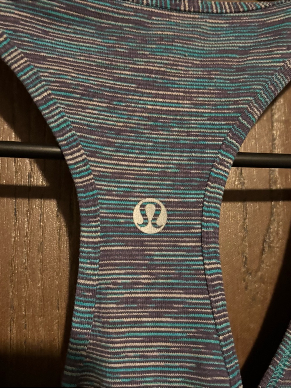 lululemon athletica Heathered Teal and Gray Racerback Tank - Picture 3 of 6